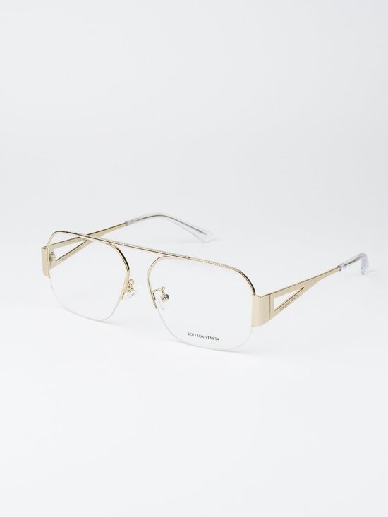 Bottega Veneta Women Eyeglasses Gold Pilot BV1067O 002 NEW AUTHENTIC main image 7